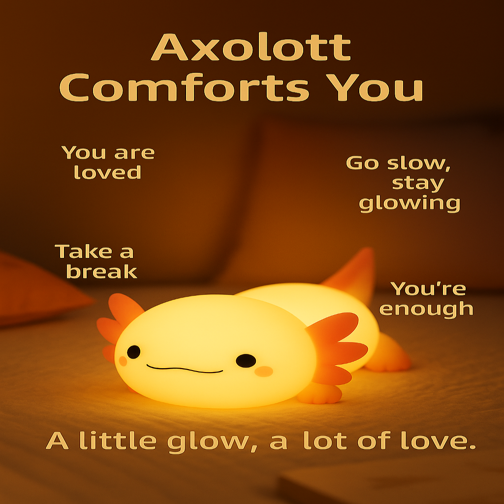 Axolotl Cuddle Glow Night Light