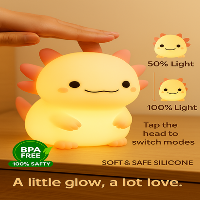 Axolotl Cuddle Glow Night Light