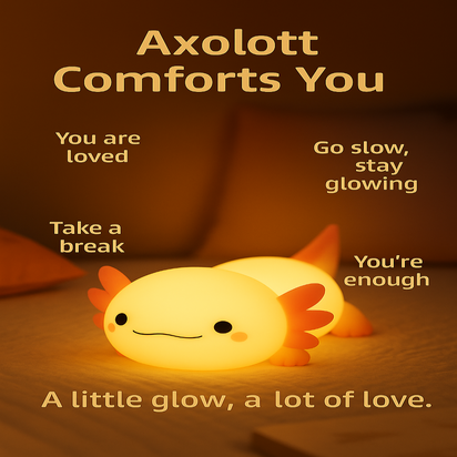 Axolotl Cuddle Glow Night Light